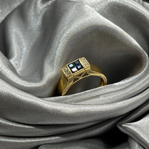Bague Chevalière Or & Saphirs