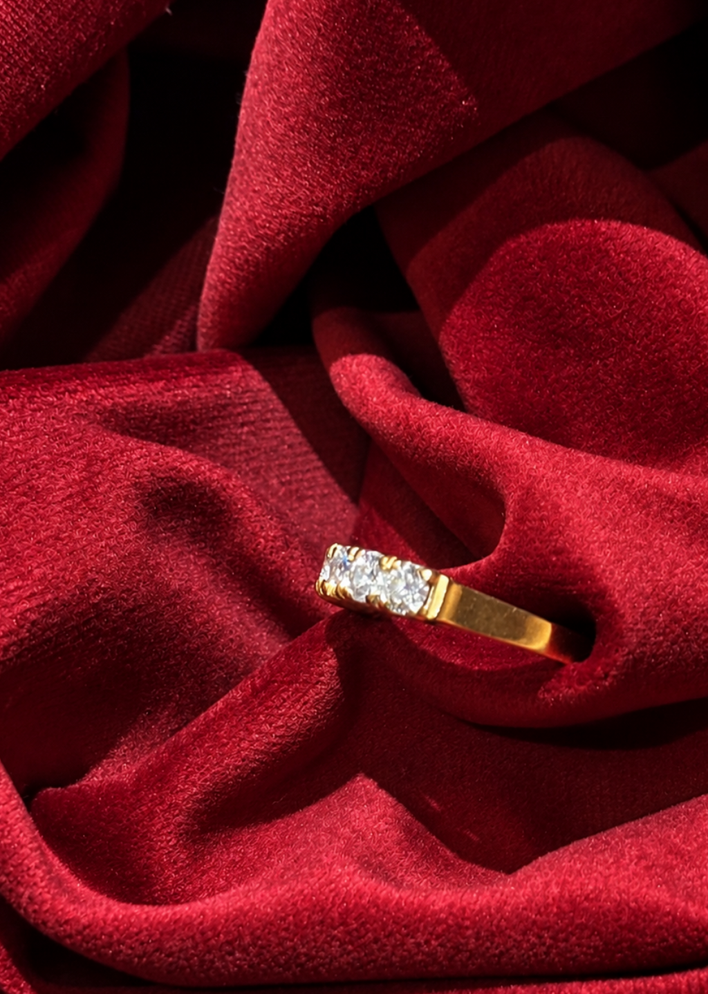 Constellation — bague rivière cinq diamants, or 18 carats, photo 2 sur 2