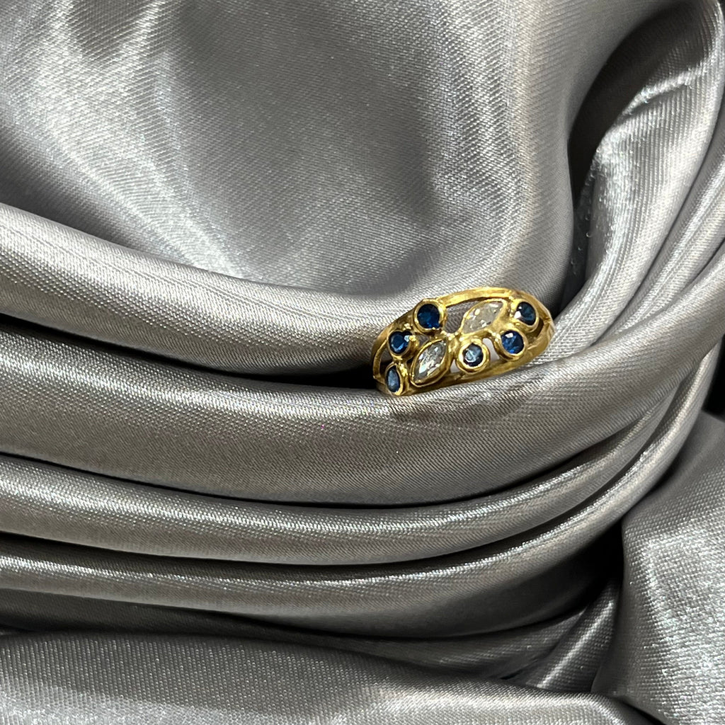 Bague Chevalière Or & Saphirs