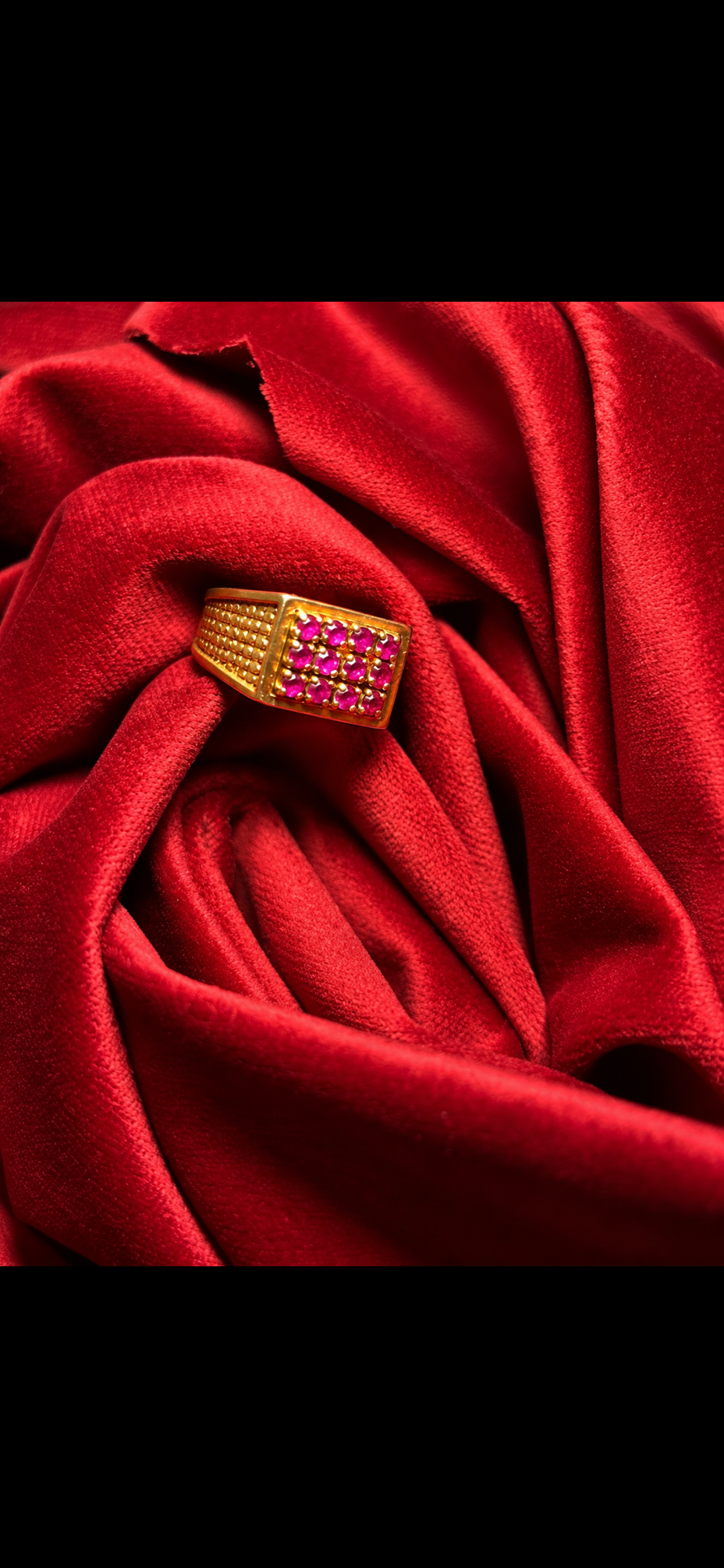 Grenat des Songes — chevalière homme, or et rubis, photo 3 sur 3
